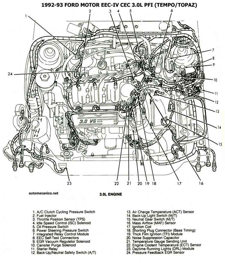 Diagrama electrico ford topaz 1990 #5