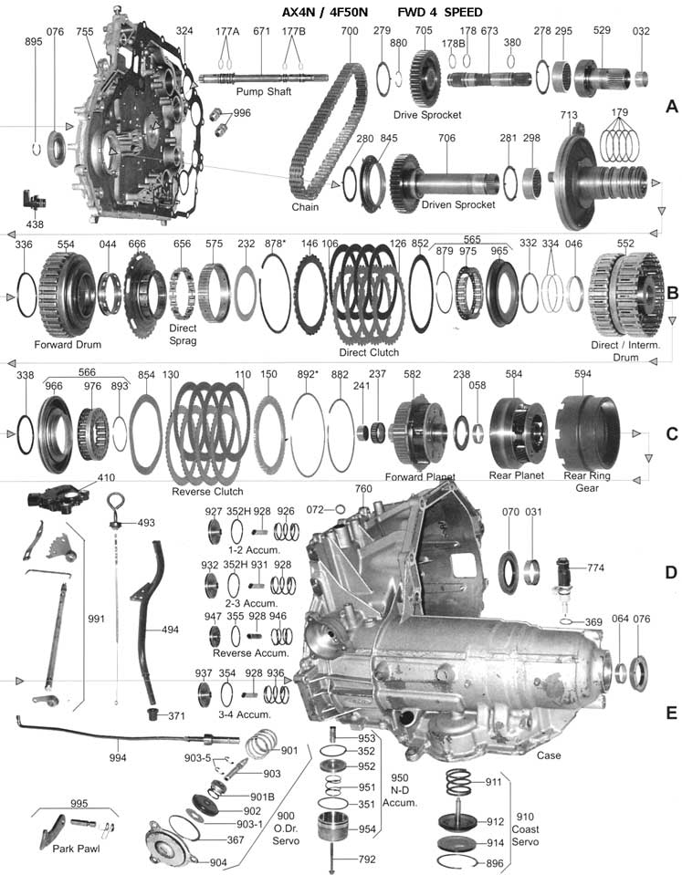 Diagrama de transmision automatica ford windstar 2000 #7